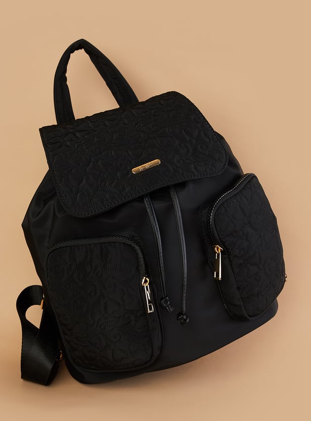 GINGER Quilted Drawstring Backpack