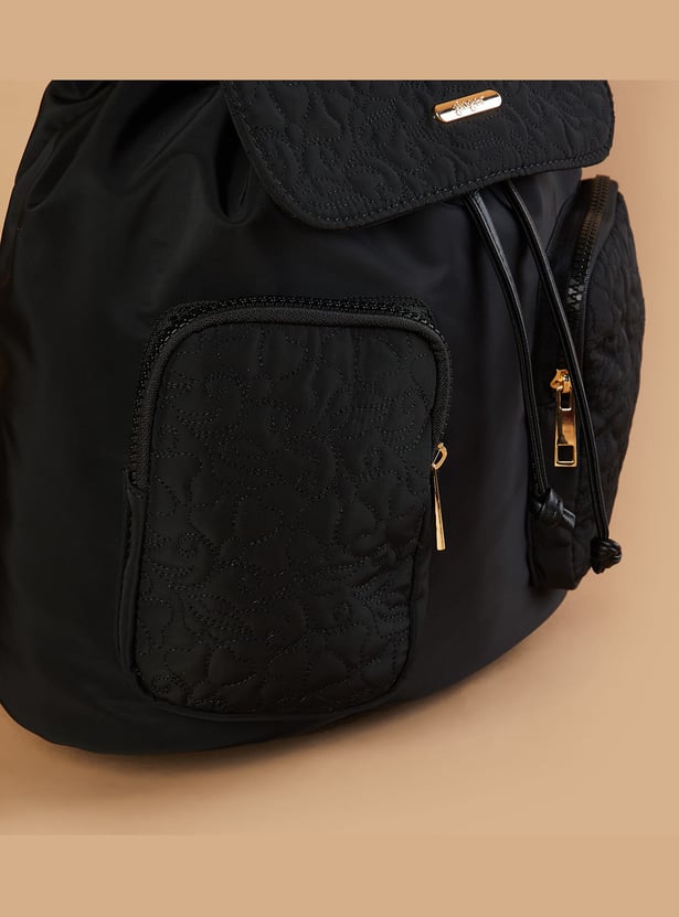 GINGER Quilted Drawstring Backpack