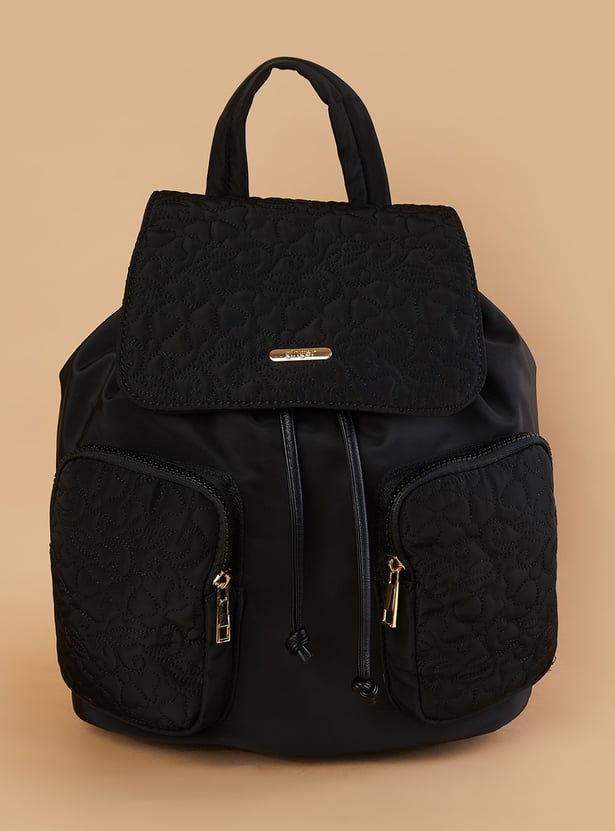 GINGER Quilted Drawstring Backpack