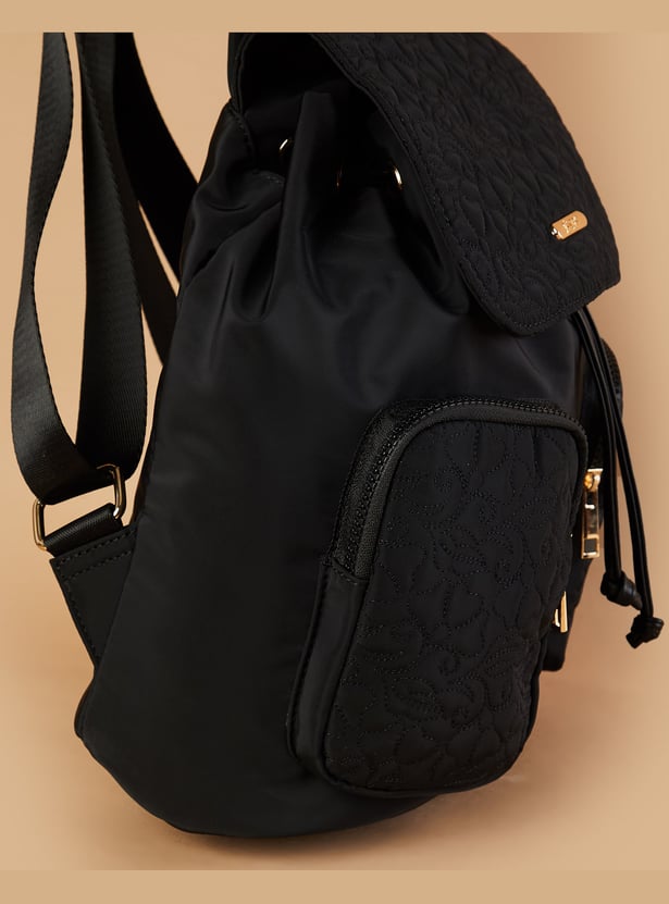 GINGER Quilted Drawstring Backpack