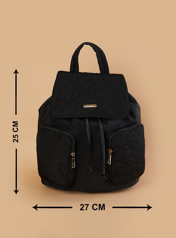 GINGER Quilted Drawstring Backpack