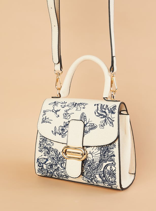 GINGER Floral Print Handheld Bag