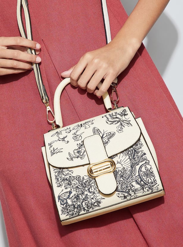 GINGER Floral Print Handheld Bag