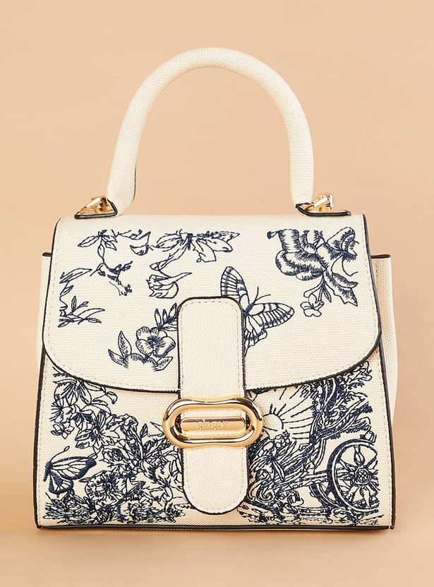 GINGER Floral Print Handheld Bag
