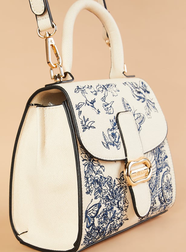 GINGER Floral Print Handheld Bag