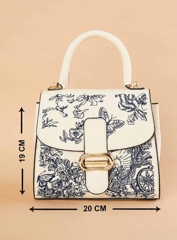 GINGER Floral Print Handheld Bag