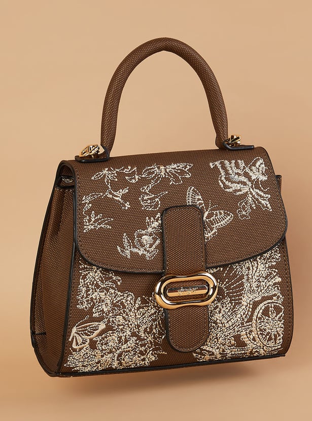 GINGER Floral Print Handheld Bag