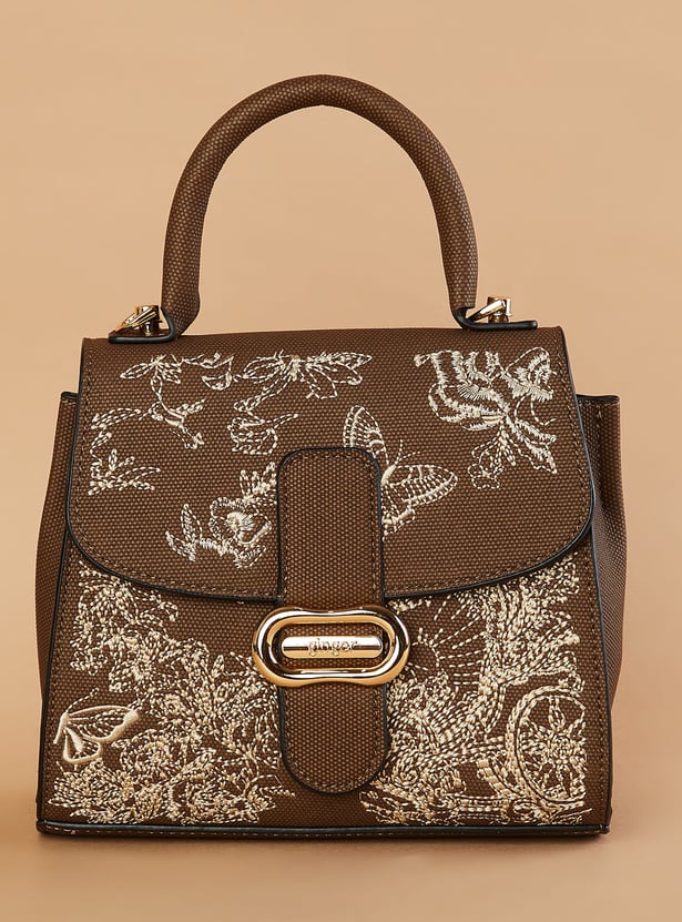 GINGER Floral Print Handheld Bag