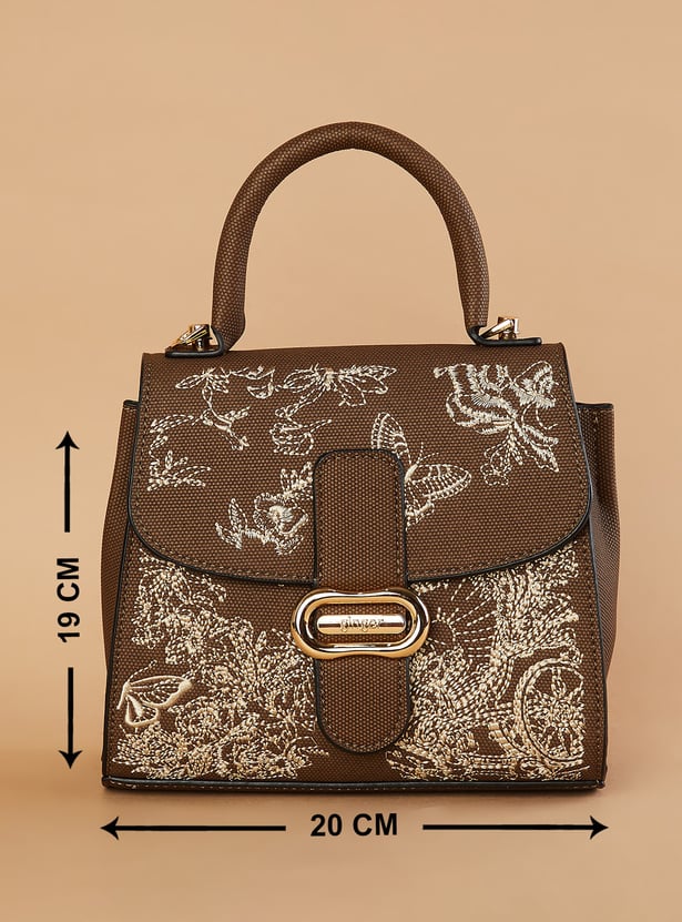 GINGER Floral Print Handheld Bag