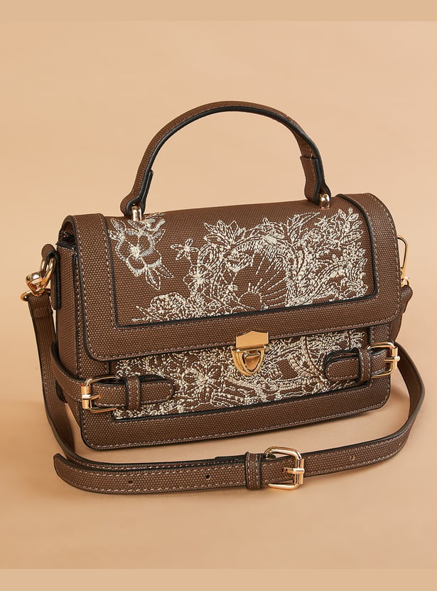 GINGER Floral Print Handheld Bag