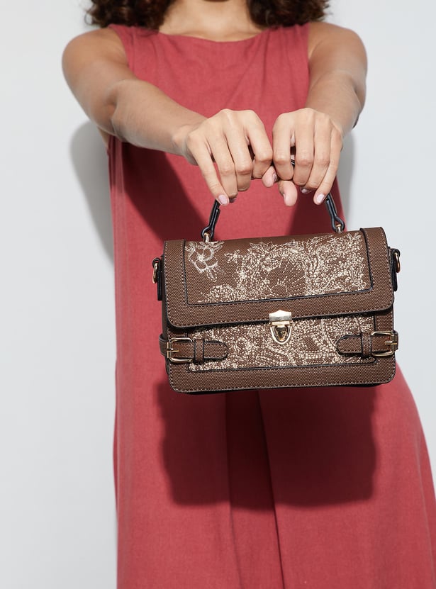 GINGER Floral Print Handheld Bag