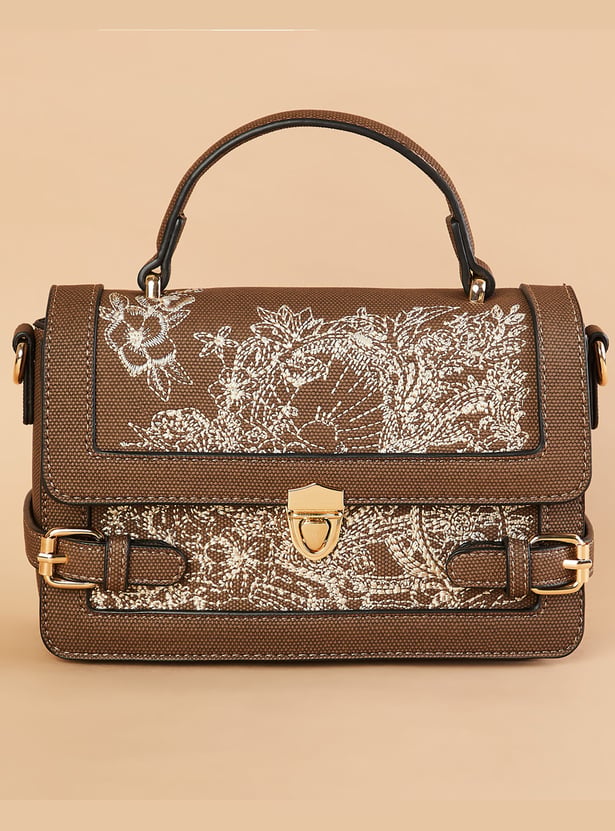 GINGER Floral Print Handheld Bag