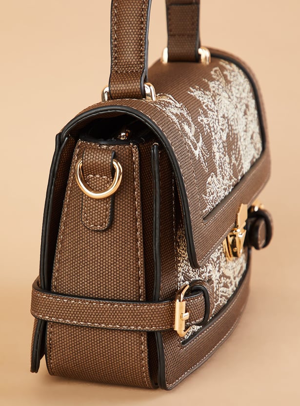 GINGER Floral Print Handheld Bag