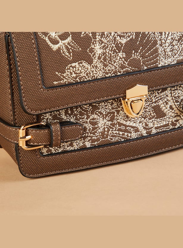 GINGER Floral Print Handheld Bag