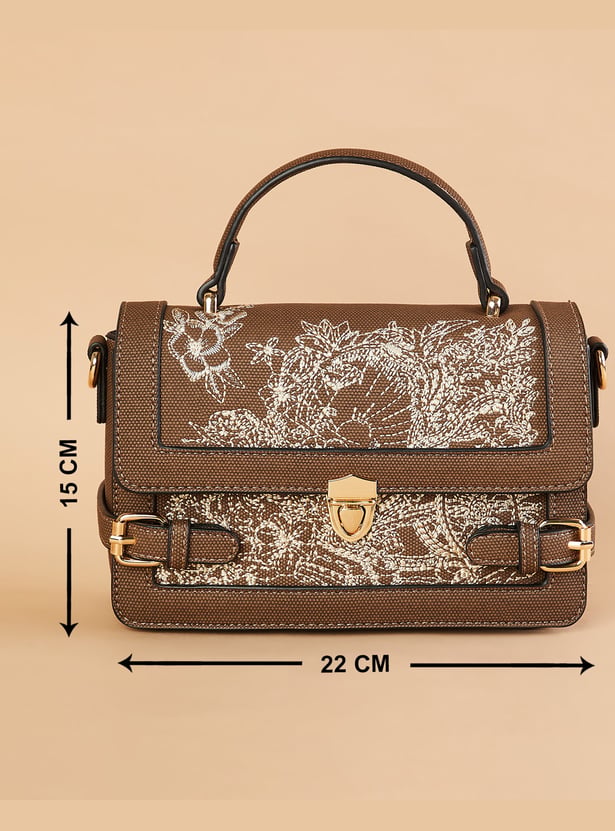 GINGER Floral Print Handheld Bag
