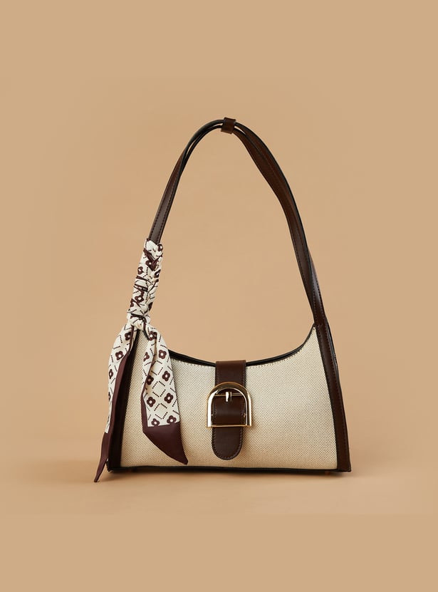 CODE Colourblock Shoulder Bag with Bandana