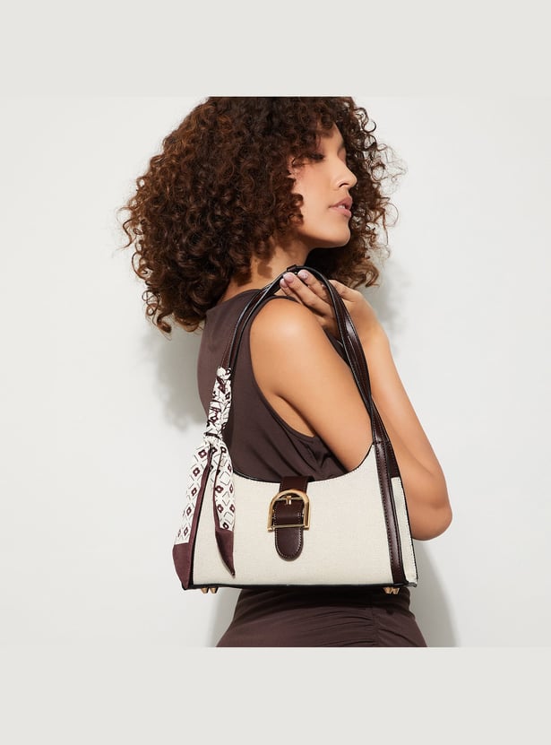 CODE Colourblock Shoulder Bag with Bandana