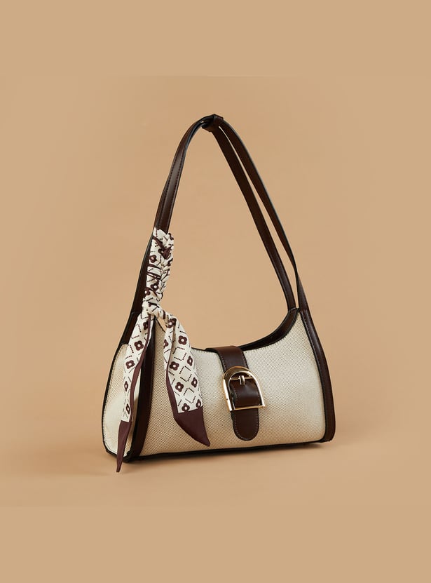 CODE Colourblock Shoulder Bag with Bandana