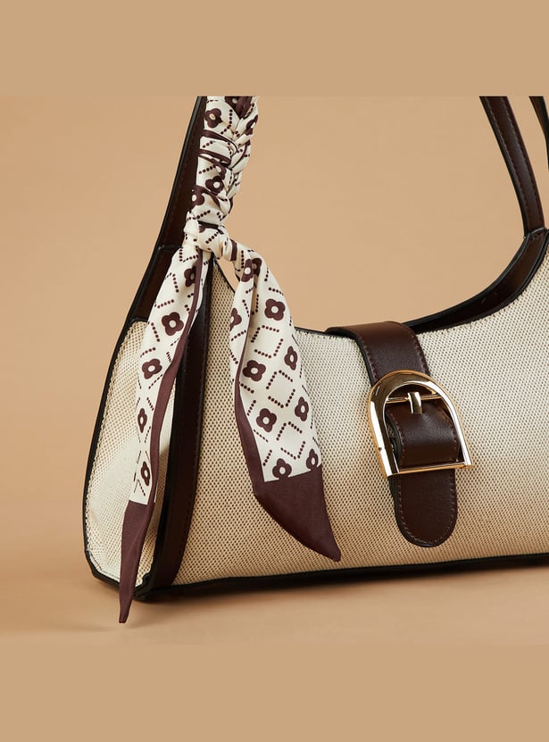 CODE Colourblock Shoulder Bag with Bandana