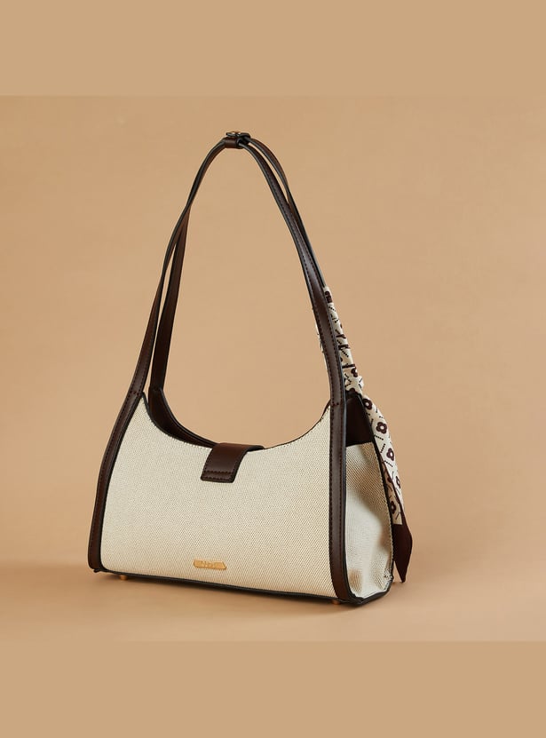 CODE Colourblock Shoulder Bag with Bandana