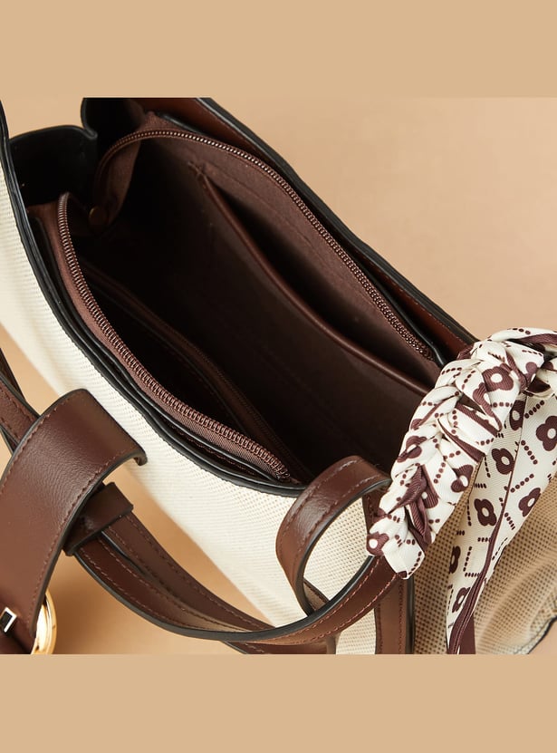 CODE Colourblock Shoulder Bag with Bandana