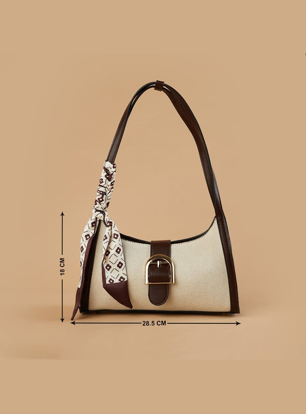 CODE Colourblock Shoulder Bag with Bandana
