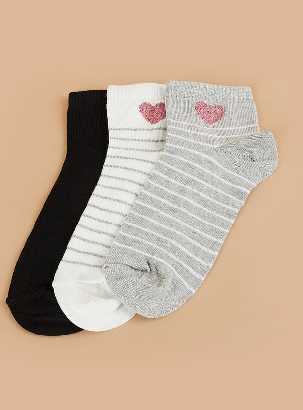 GINGER Patterned Ankle Length Socks - Pack of 3