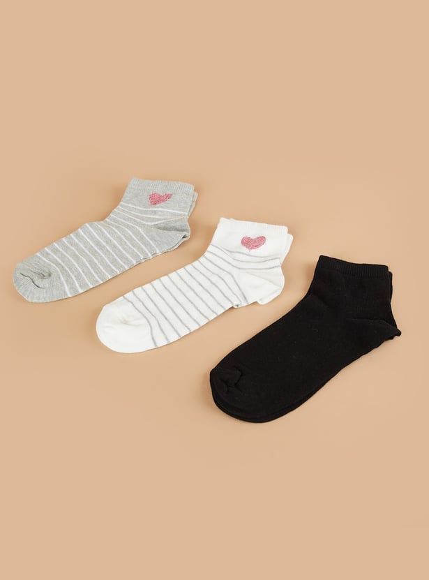 GINGER Patterned Ankle Length Socks - Pack of 3