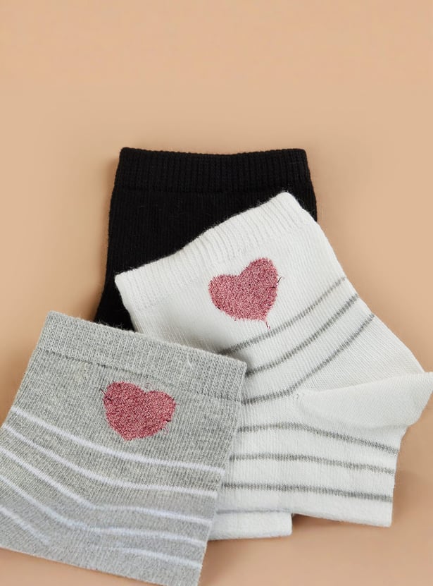 GINGER Patterned Ankle Length Socks - Pack of 3