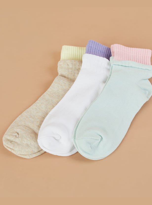 GINGER Knitted Ankle Length Socks - Pack of 3