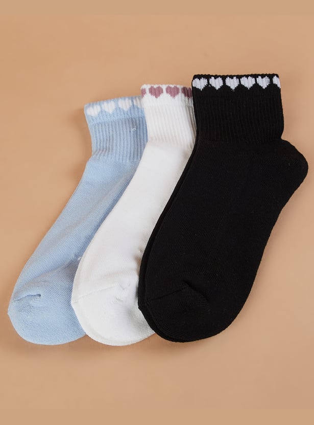 GINGER Knitted Ankle Length Socks - Pack of 3