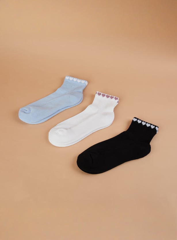 GINGER Knitted Ankle Length Socks - Pack of 3