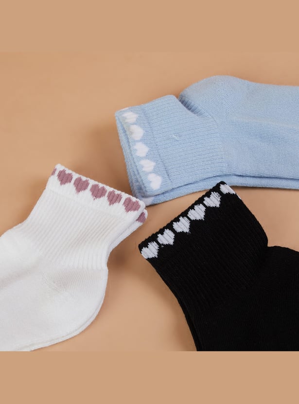 GINGER Knitted Ankle Length Socks - Pack of 3