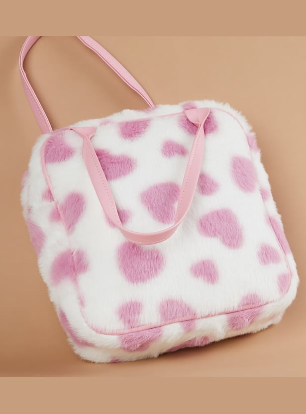 GINGER Heart Print Handheld Bag