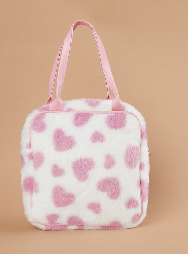 GINGER Heart Print Handheld Bag