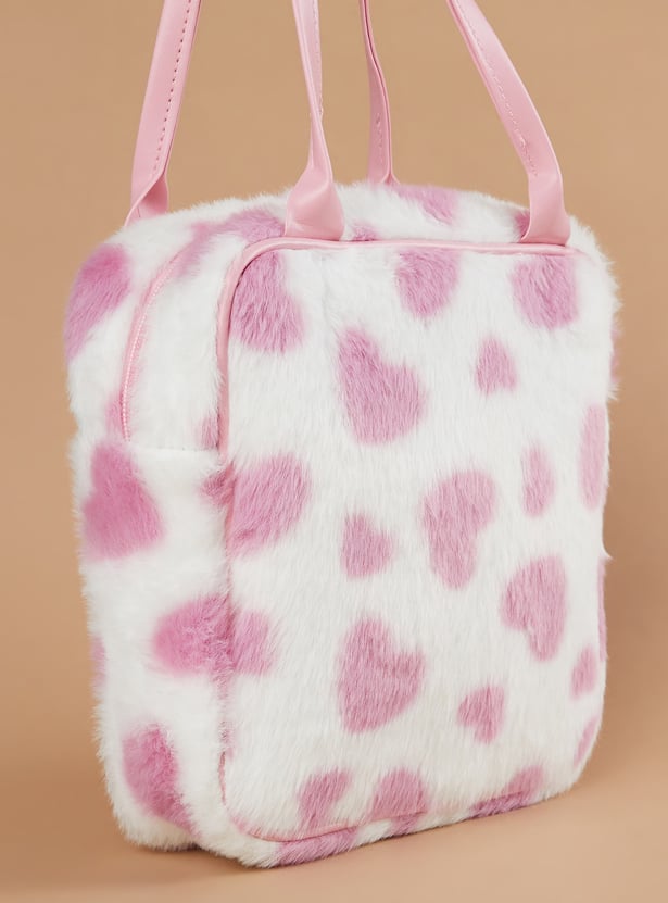 GINGER Heart Print Handheld Bag