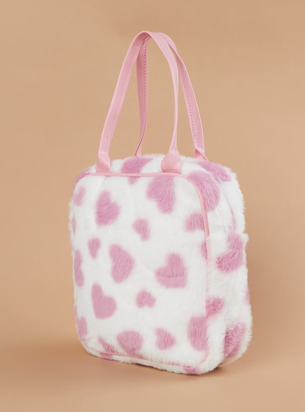 GINGER Heart Print Handheld Bag