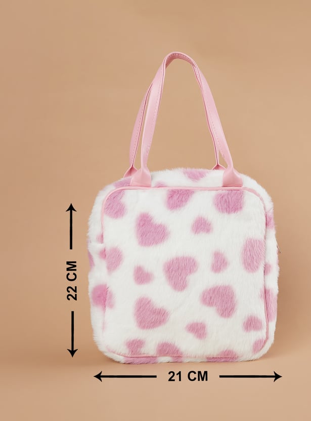GINGER Heart Print Handheld Bag
