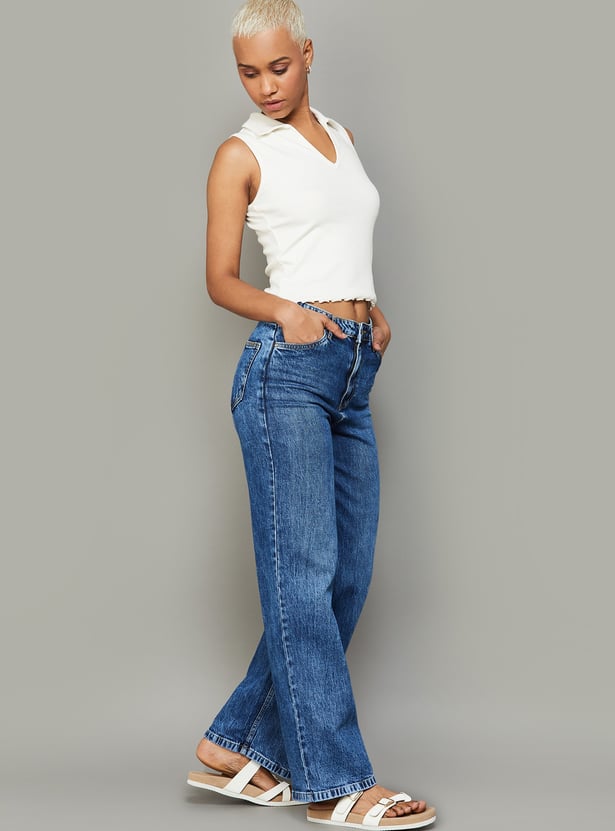 KRAUS Light Washed Straight Fit Jeans