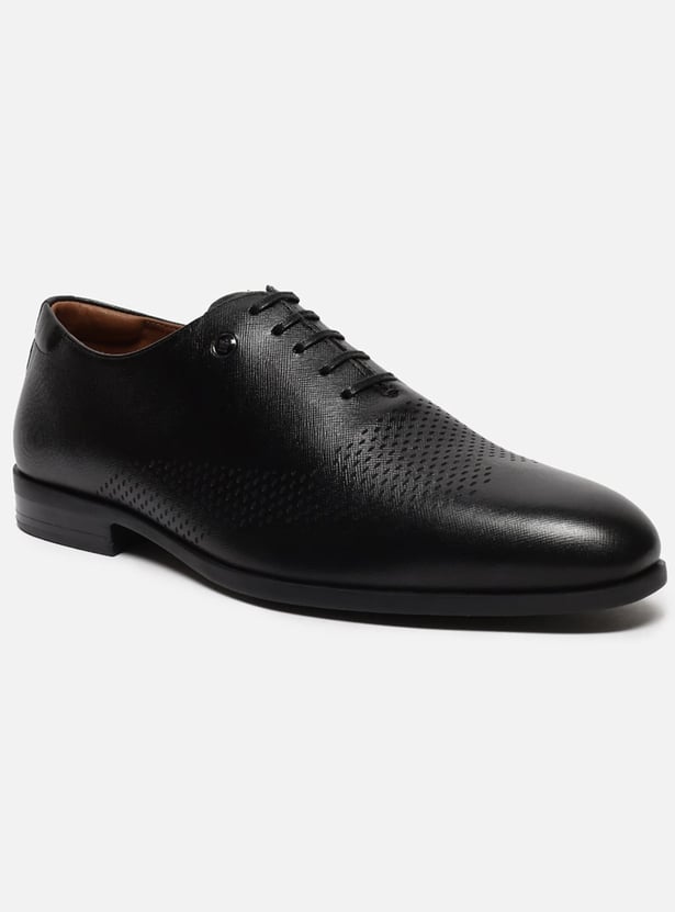 LOUIS PHILIPPE Textured Oxford Shoes