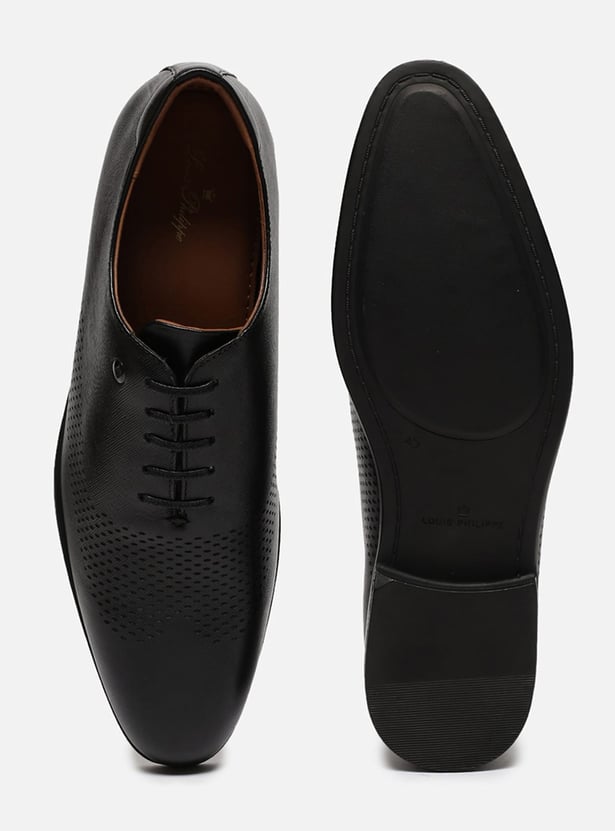 LOUIS PHILIPPE Textured Oxford Shoes