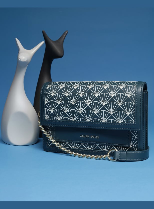 ALLEN SOLLY Geometric Print Sling Bag