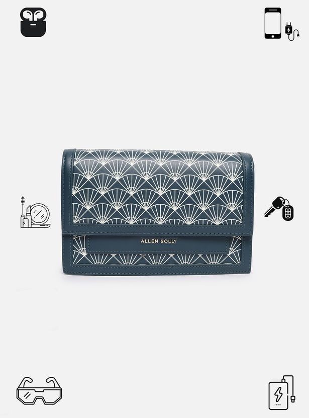 ALLEN SOLLY Geometric Print Sling Bag