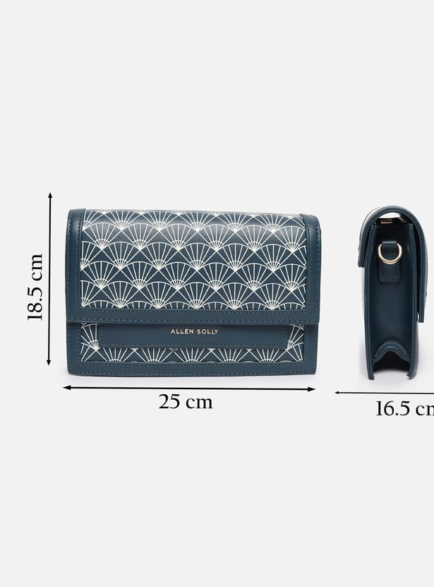 ALLEN SOLLY Geometric Print Sling Bag