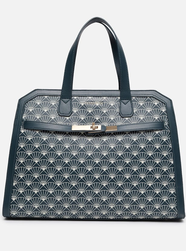 ALLEN SOLLY Geometric Print Laptop Bag