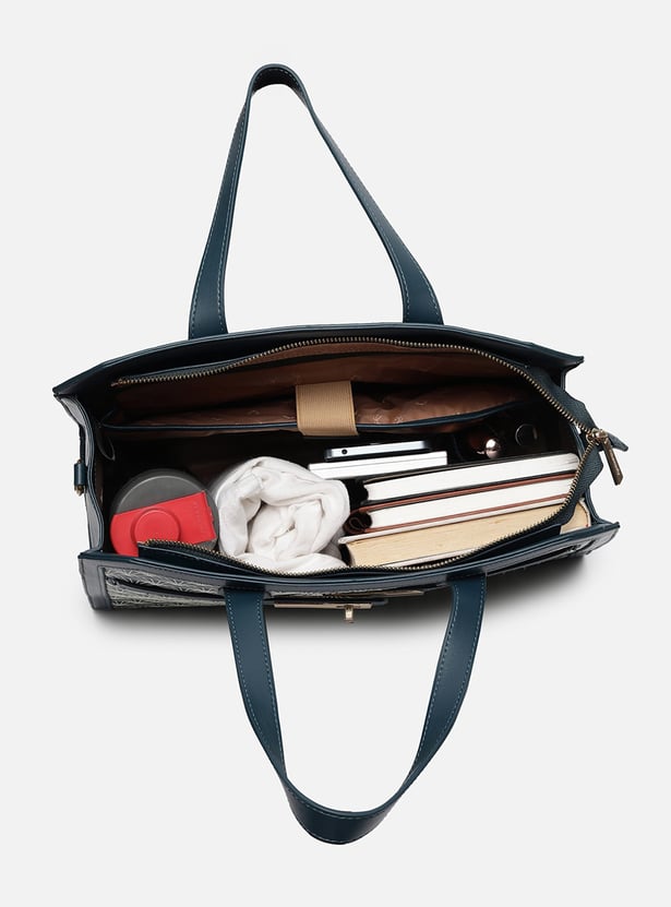 ALLEN SOLLY Geometric Print Laptop Bag