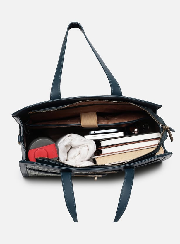 ALLEN SOLLY Geometric Print Laptop Bag