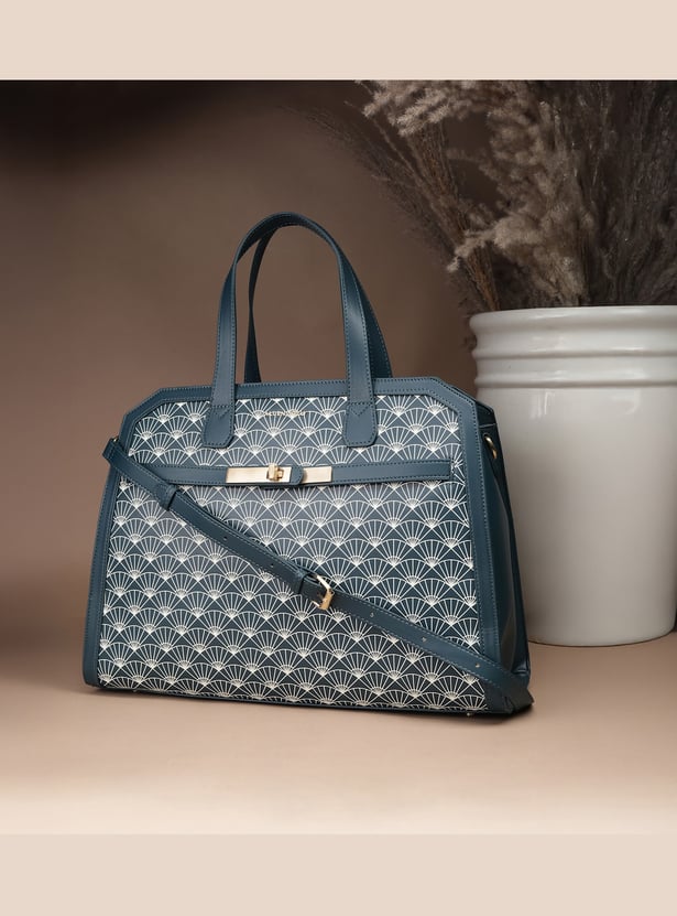 ALLEN SOLLY Geometric Print Laptop Bag