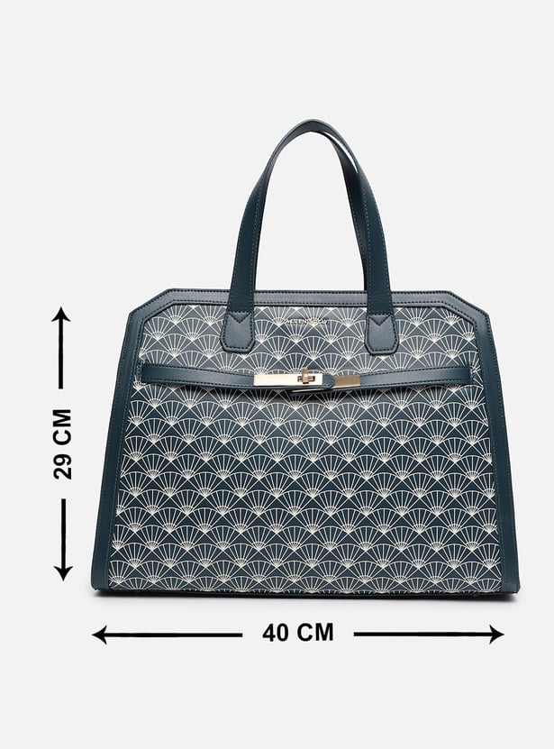 ALLEN SOLLY Geometric Print Laptop Bag