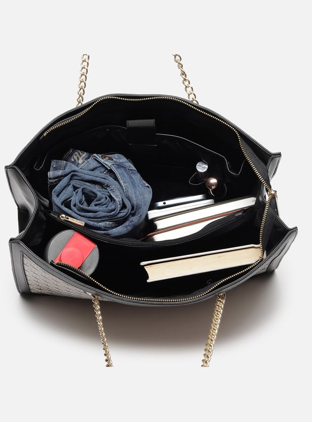 ALLEN SOLLY Geometric Print Laptop Bag